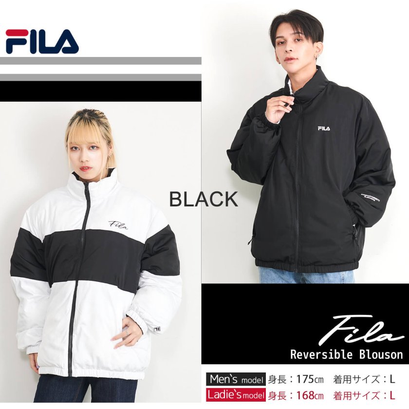 FILA フィラ 中綿 ブルゾン メンズ レディース アウター 2way 