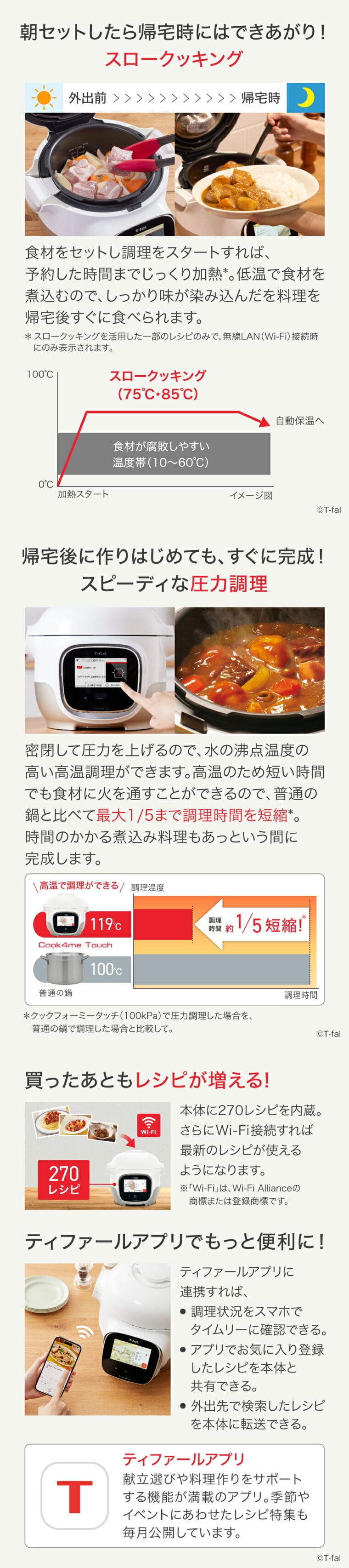 ティファール T-fal クックフォーミー タッチ ホワイト 3L CY9221JP