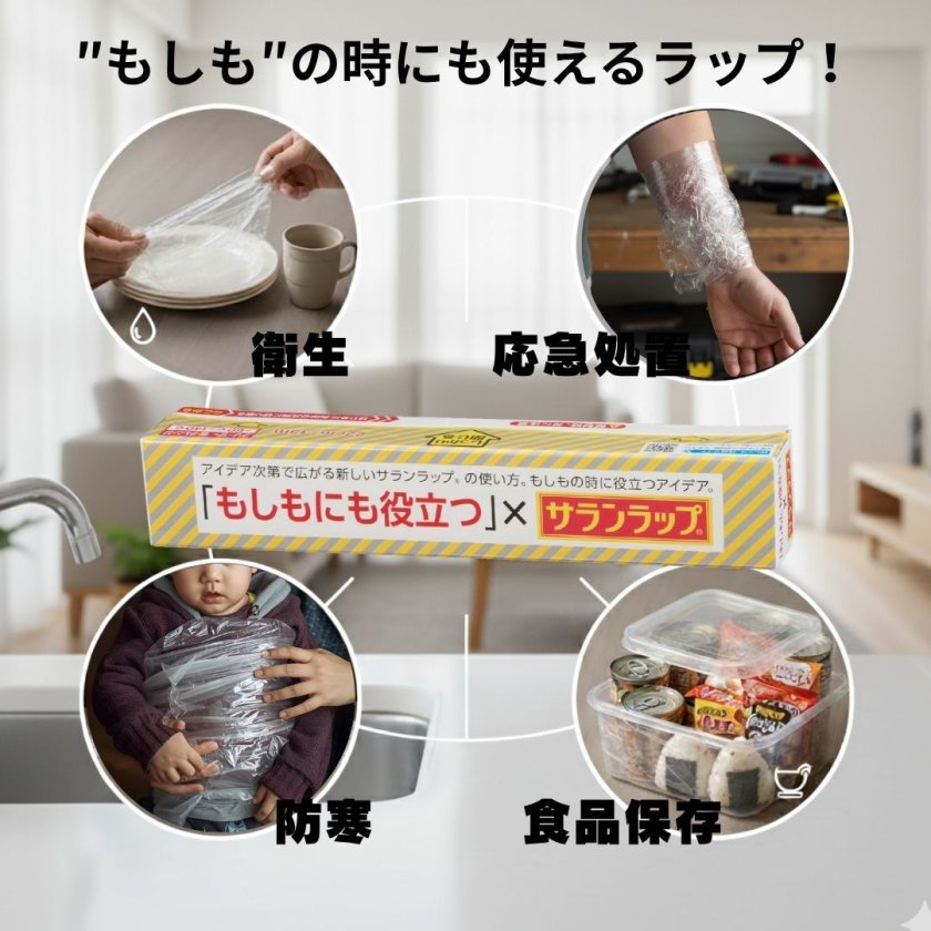 60個セット】もしもにも役立つ×サランラップ22㎝×15m 防災ラップ