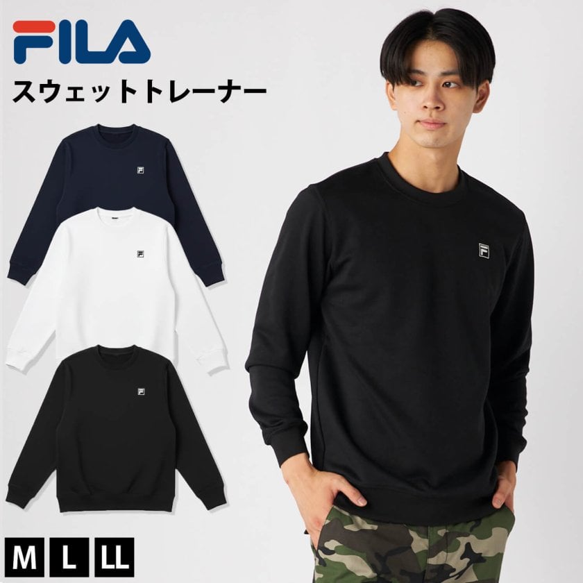 FILA フィラ トレーナー 長袖 スウェット メンズ 裏毛 ワンポイント 