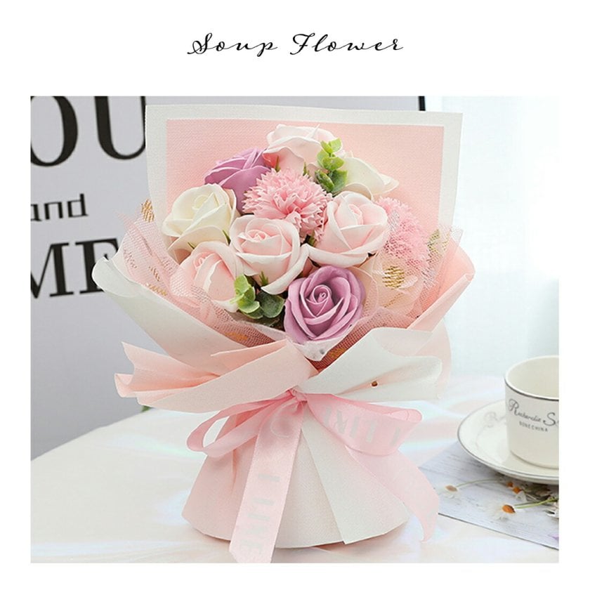 ソープフラワー 母の日 プレゼント 花束 薔薇 カーネーション シャボン