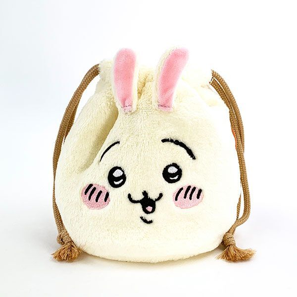 ちいかわ フェイス 巾着 ウサギ ポーチ 小物入れ ぬいぐるみ オフィス