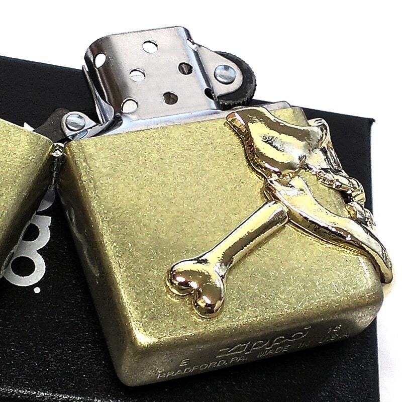 ZIPPO ビッグスカル ジッポ ライター 3面スカルメタル アンティー 