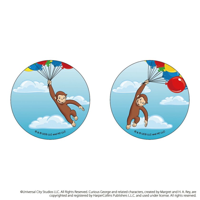 おさるのジョージ グッズ 通販 Curious George 缶バッジ まじかる