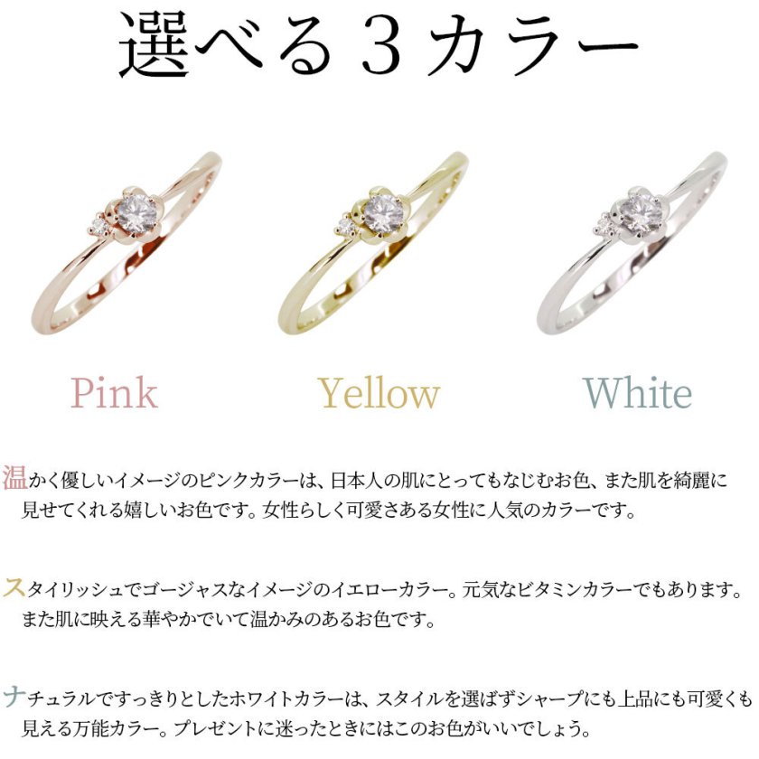 指輪 18金 アレキサンドライト リング 花 ピンキーリング フラワー