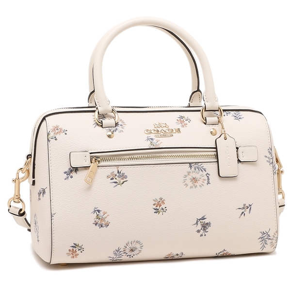 コーチ バッグ アウトレット COACH 4105 IMR2J ローワン サッチェル ダンデライオン フローラル プリント レディース ハンドバッグ  ショルダーバッグ 花柄 チョーク/ブルーマルチ 白