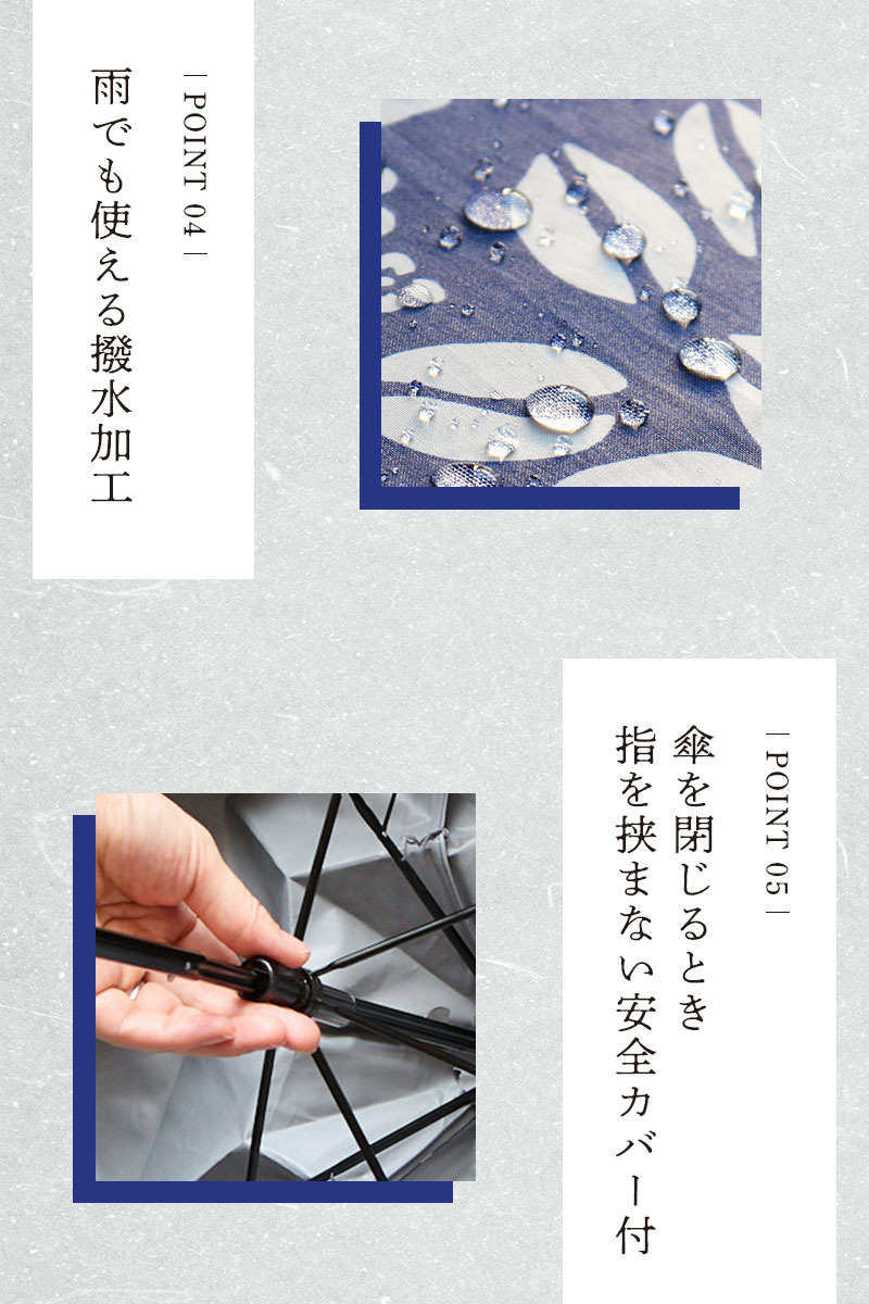 正規販売】綿混でしっかりした生地を使った和柄遮光日傘 河馬印本舗