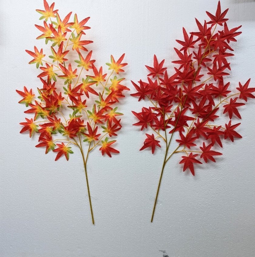 造花 秋モミジ 装飾 秋デイスプレイ 2色セット - 【造花の専門店