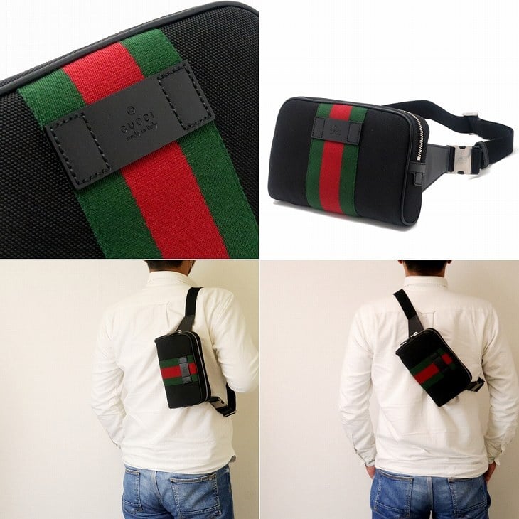 グッチ バッグ メンズ GUCCI ショルダーバッグ 斜めがけ ウエスト