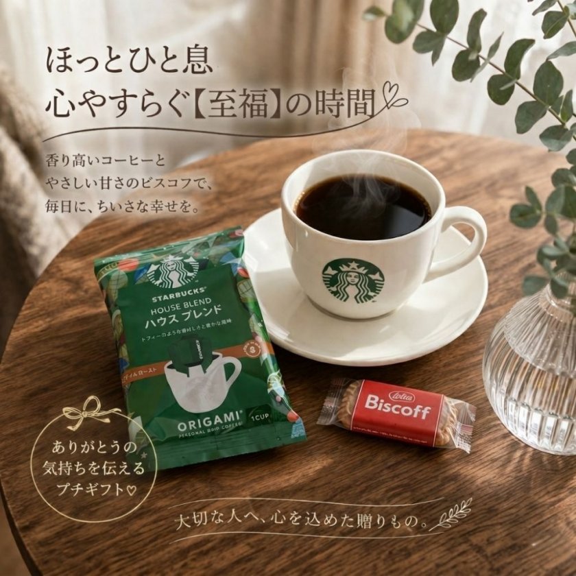 プチギフト スターバックス コーヒー × ビスコフ 4袋セット 送料無料