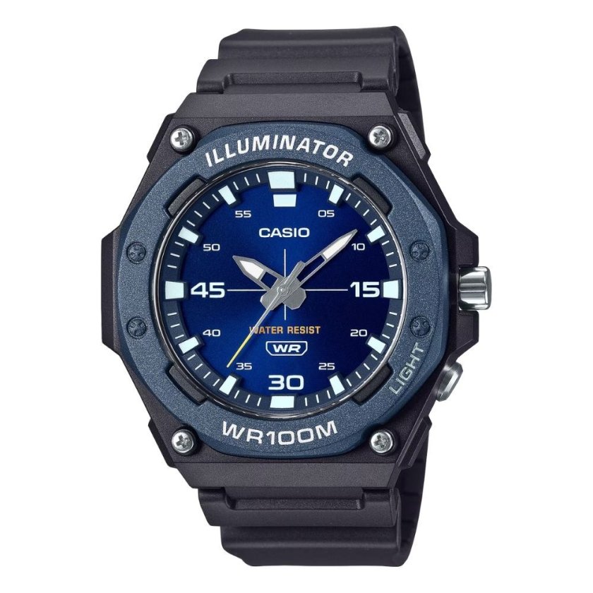 カシオ 腕時計 メンズ CASIO 海外モデル 100m防水 ブルー ブラック