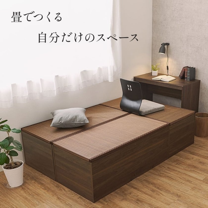 畳付き収納スツール 幅120cm ロータイプ 収納スツール 畳収納 和モダン