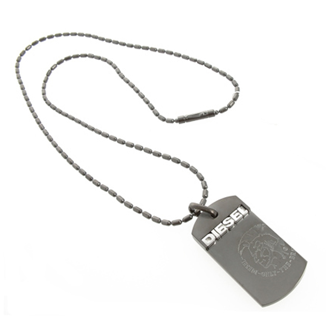 ディーゼル DIESEL ネックレス ドッグタグ プレート チェーン メンズ