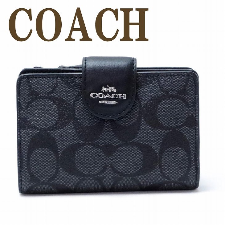 コーチ COACH 財布 二つ折り財布 長財布 レディース ブラック 黒