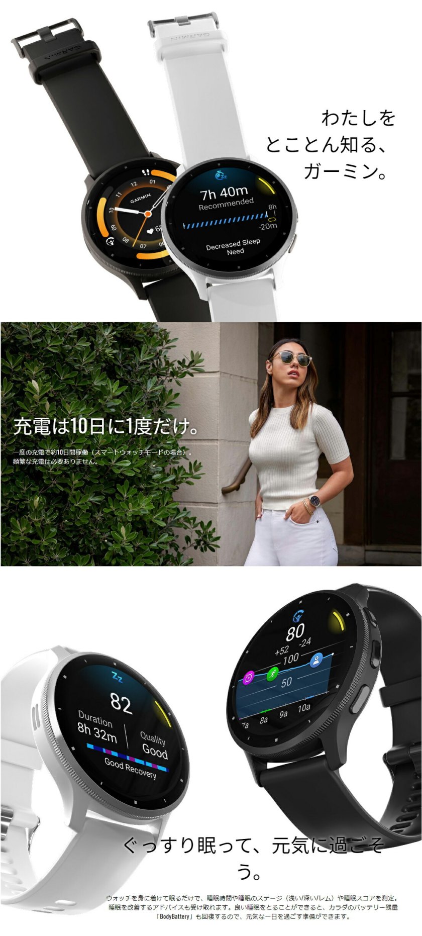 ガーミン GARMIN Venu 3S ヴェニュー 3S GPS スマートウォッチ ライフ 