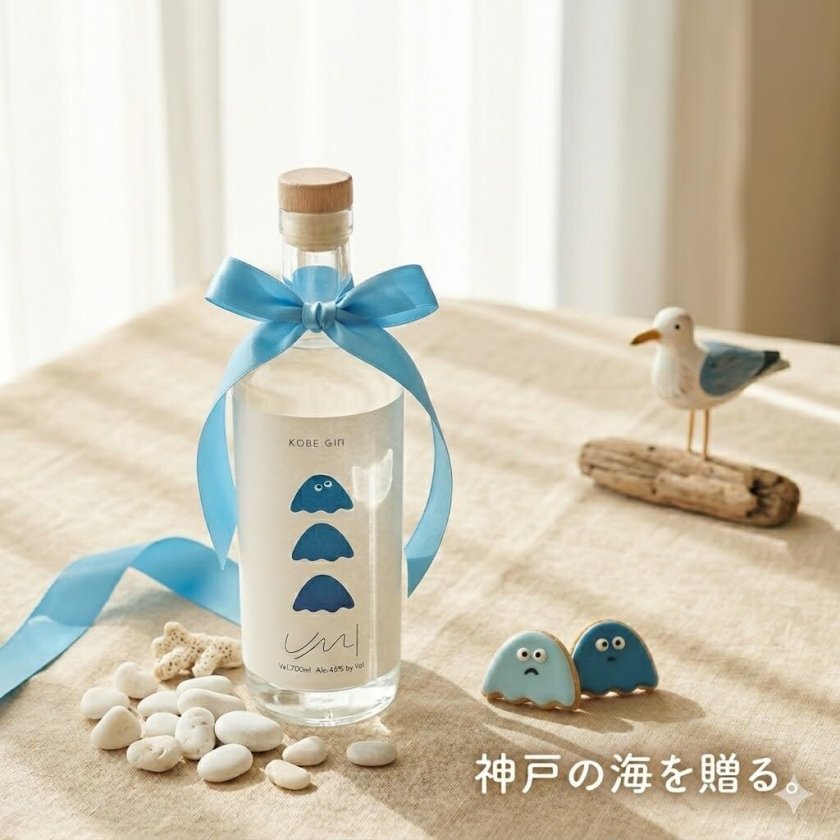 神戸蒸溜所 KOBE GIN UMI 神戸ジン 700ml 43% ジュニパーベリー 鰹節