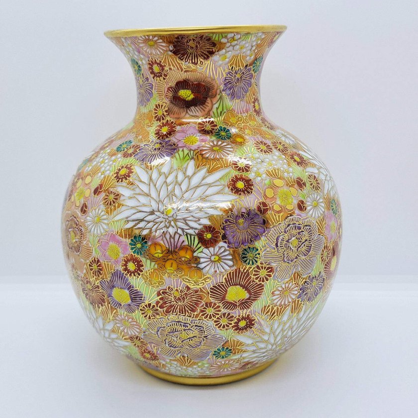 九谷焼　花瓶 九谷焼6.5号花瓶／花詰 - 【豊月堂】- プレゼント＆ギフトのギフトモール