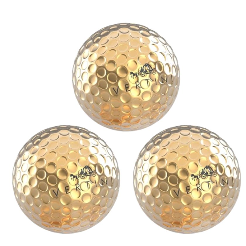 ゴールドドリーム24K金杯 ゴルフボール 陶器 (White) 2個セット