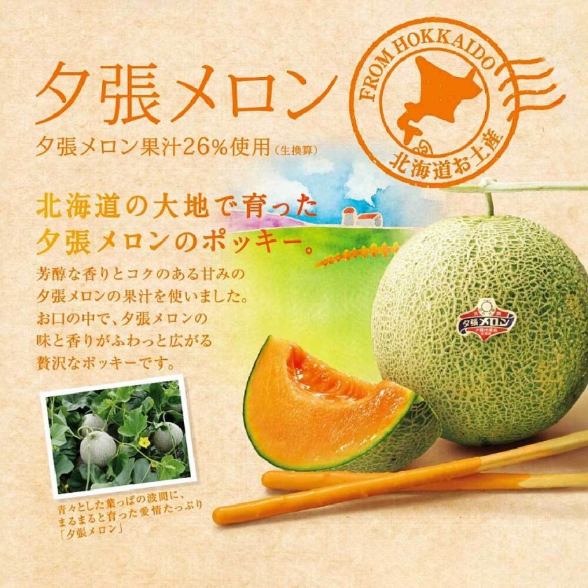北海道限定 ポッキー 夕張メロン 【13本入 × 5箱セット】 Pocky グリコ