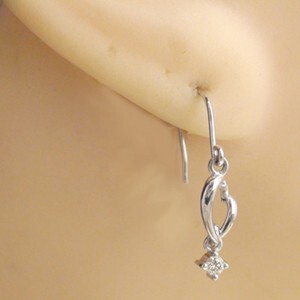 ダイヤモンド ピアス 0.06ct ハート 18金 k18 18k イエローゴールド 