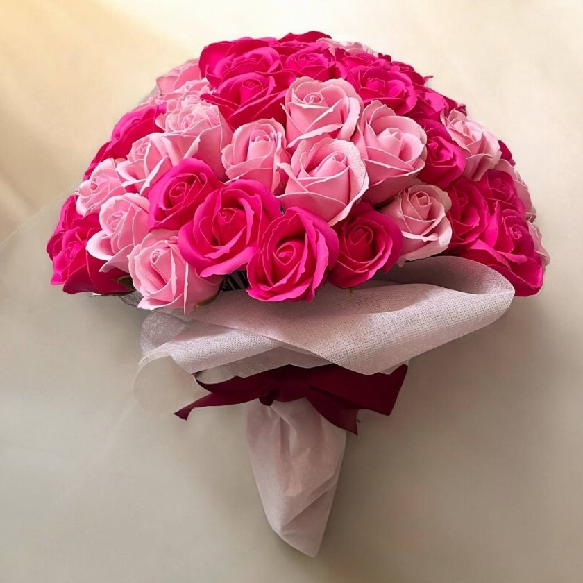 ダブルピンク】「サヴォンローズ」 花束 ブーケ バラの花束 薔薇の花束
