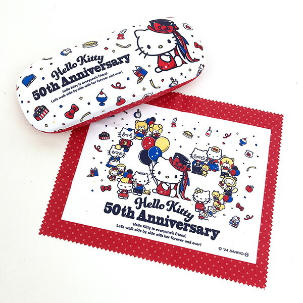 ドリ様　　新品♥　FEILER 　ハローキティ メガネケース レッド サンリオ ハローキティ メガネケース 50周年 レッド - 【パーフェクト