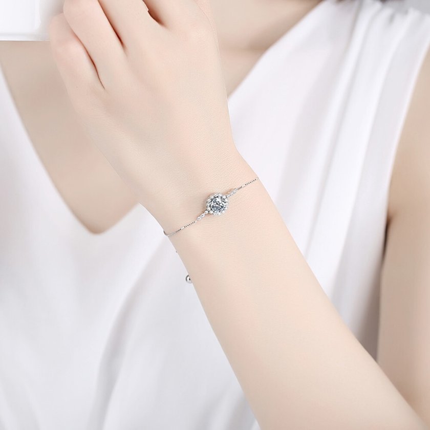 ブレスレット 21cm 1Carat モアサナイト シルバー925 1カラット