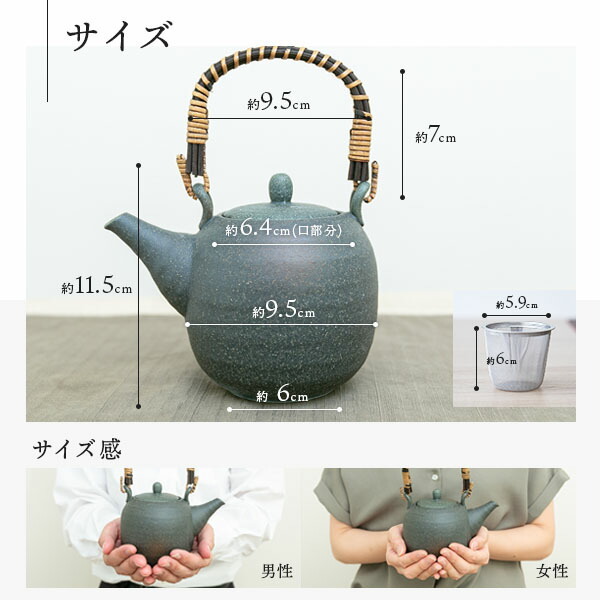 急須 おしゃれ 日本製 黒備前土瓶 茶こし 400cc 美濃焼 和食器きゅうす