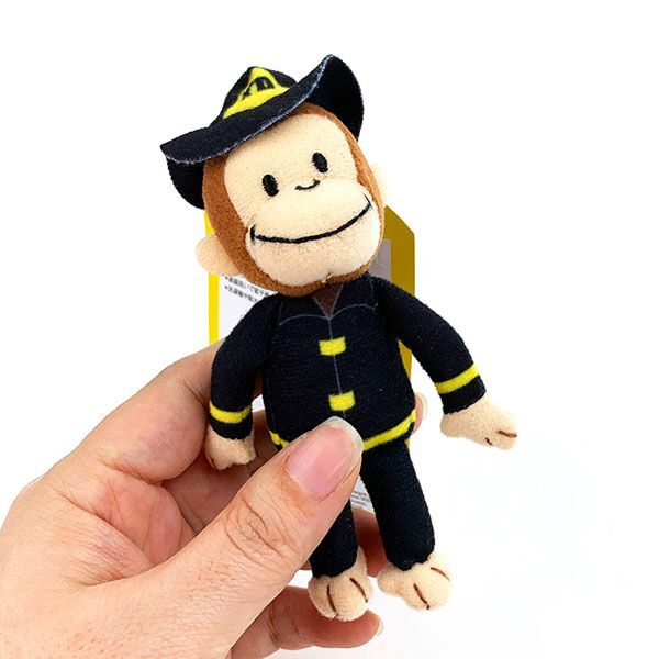 おさるのジョージ クラシックマスコット 消防士 約9cm