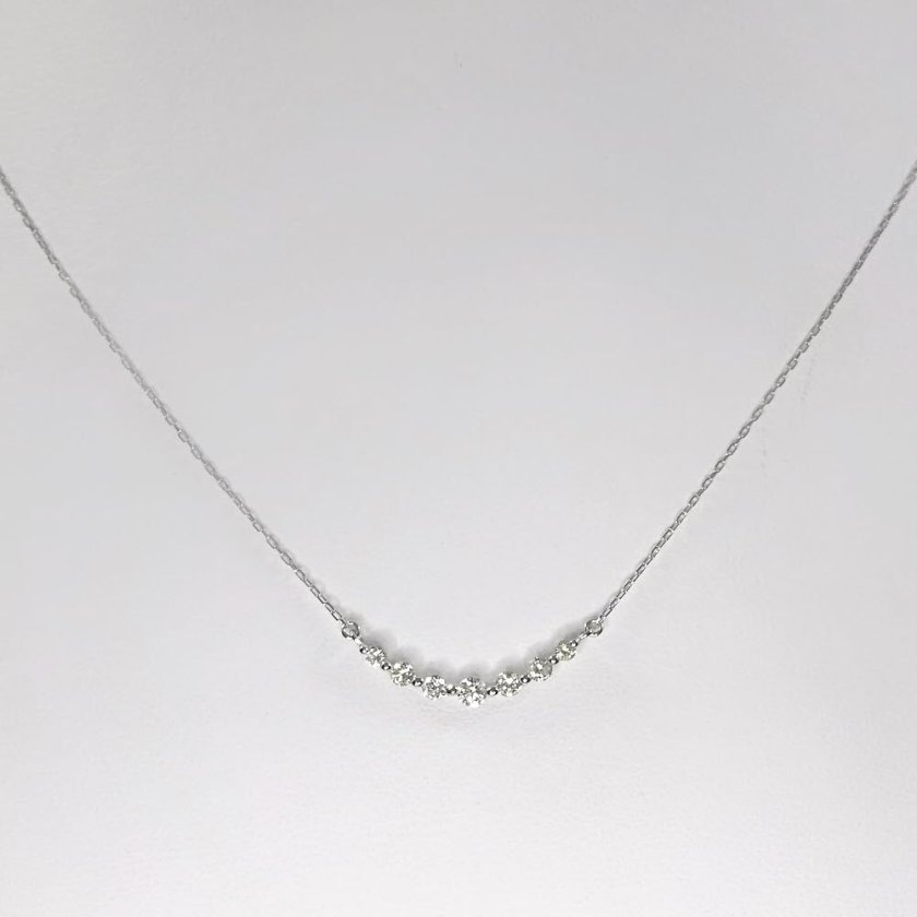 プラチナ ダイヤモンド ネックレス ラインフォルム 0.21カラット 