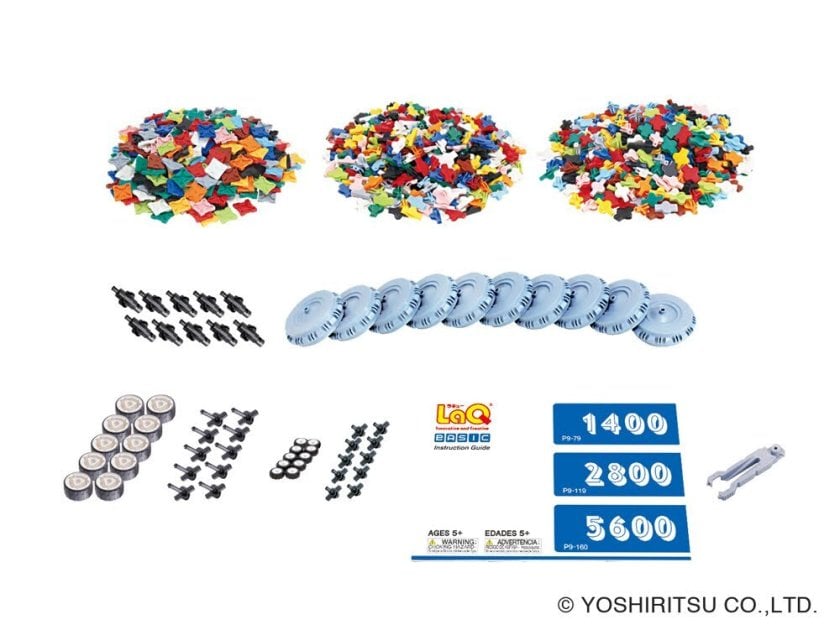 LaQ ラキュー basic1400 仕分け/分類済 BOX付 LaQ ラキュー ベーシック 1400 NEWプラスチックコンテナVer 1400pcs+