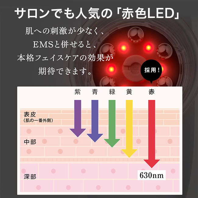 WAVEWAVE EMS スリムエステプラス WH52-01[EMS美顔器 温熱 赤LED 美容