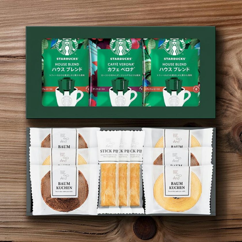 お菓子6箱 スターバックス シーチキン他調味料など スターバックス コーヒー＆スイーツギフト SE6-261-2 内祝 快気祝い