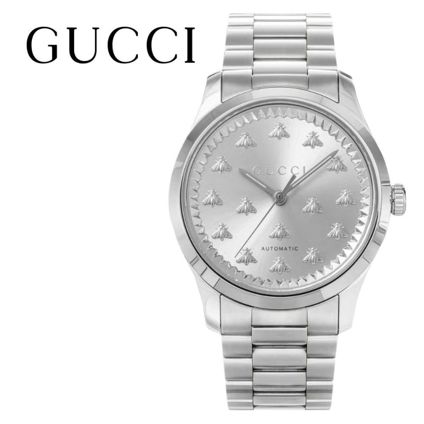 GUCCI クォーツ腕時計 ホワイトダイヤル 収納ケース付き グッチ 腕時計 メンズ レディース Gタイムレス 自動