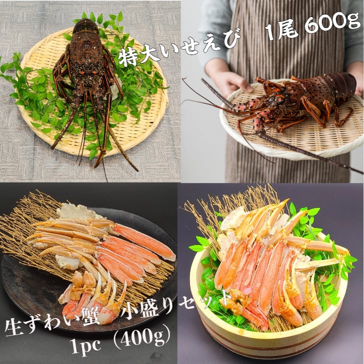 伊勢海老 ズワイセット ズワイガニ 海老 生 冷凍 天然 伊勢 海老 お