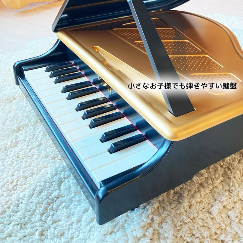 KAWAI 木製グランドピアノ ミニピアノ 楽器のおもちゃ カワイ ミニグランドピアノ P-25 黒 | 誕生日