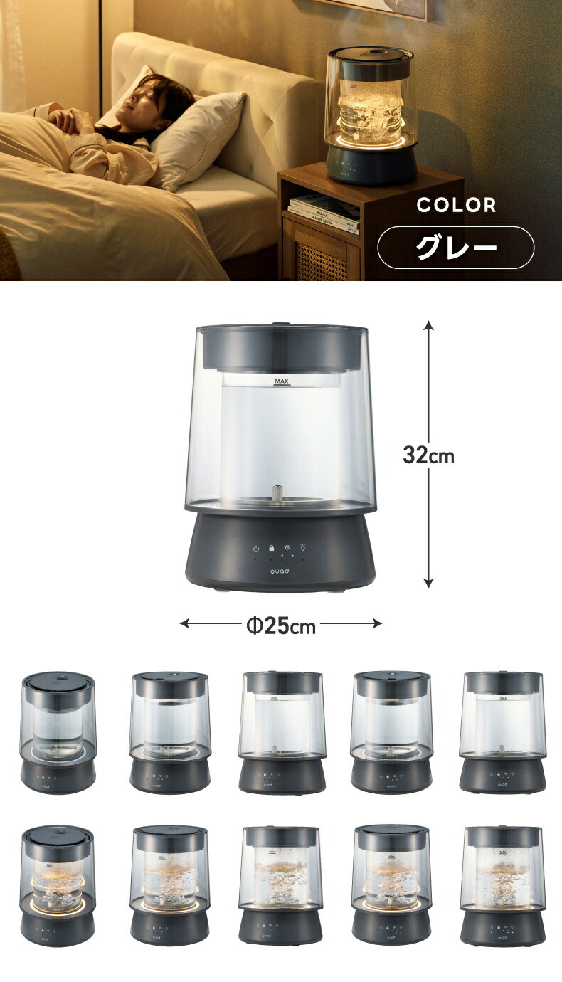 2026年2月上旬～中旬発送予定】スチーム加湿器 上部給水式 大容量2.6L 