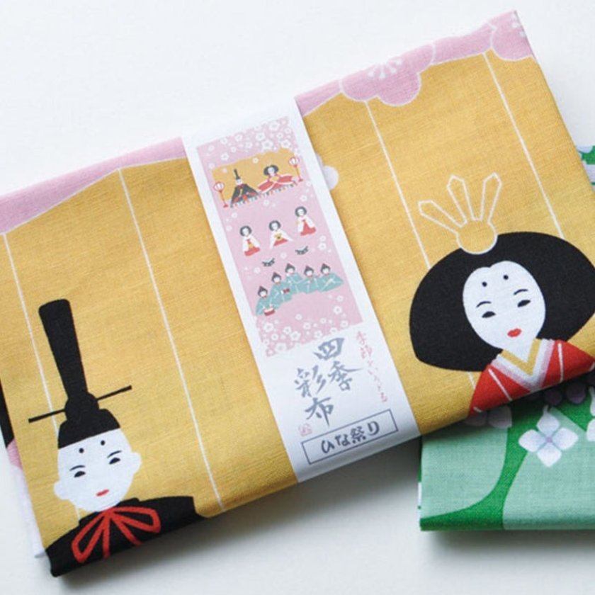 てぬぐい | てまひま工房 | 四季彩布 初日の出 梅と鶯 ひな祭り 月と桜 