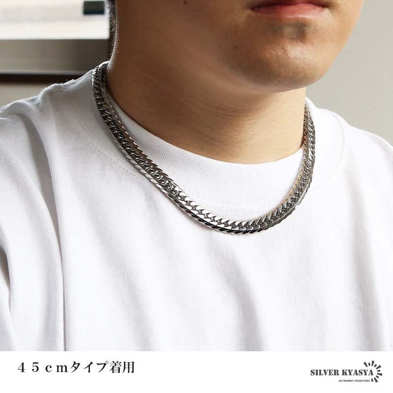 け*い様 ネックレス ステンレス 定番 ダブル喜平ネックレス 幅9mm 太め チェーンネックレス