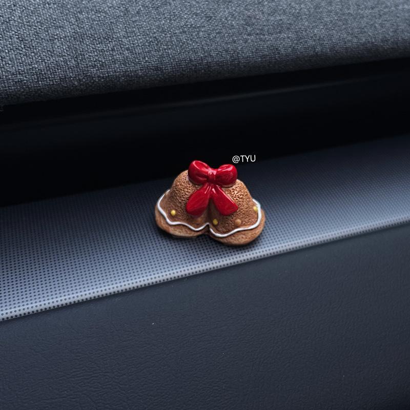 車飾り 3点セット ケーキ カップ ベル クリスマス フィギュアセット