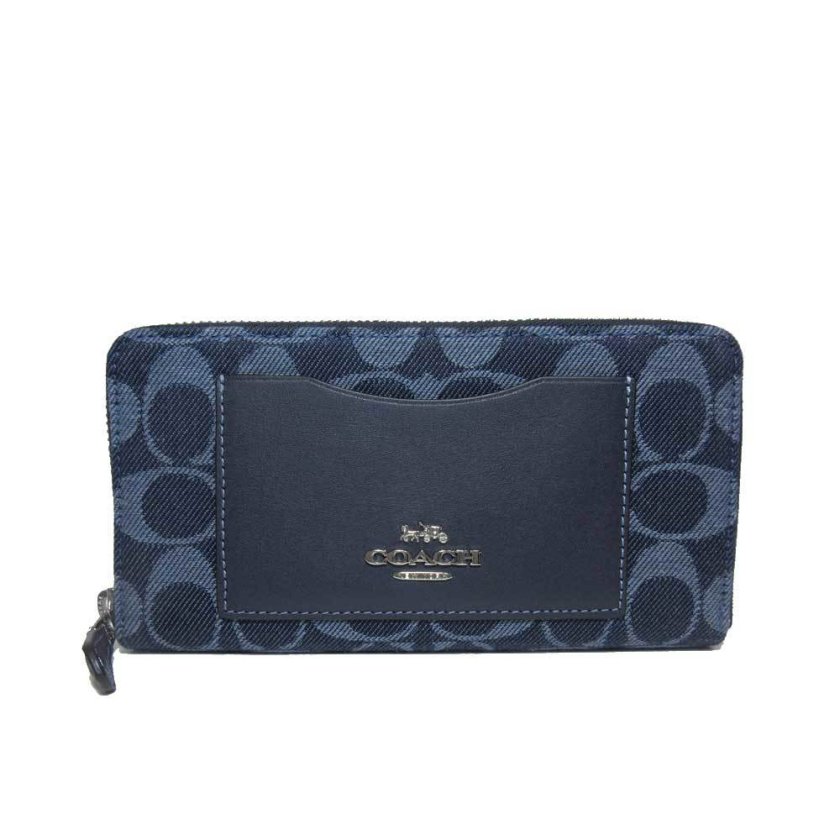 コーチ アウトレット COACH 財布 F67588 デニム×レザー シグネチャー 