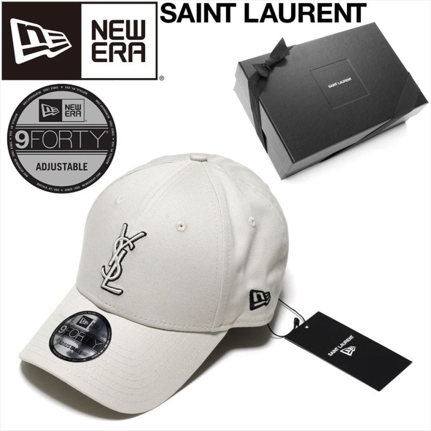 Saint Laurent×NEW ERA YSL MONOGRAM CAP ECRU ボックス付き ギフト