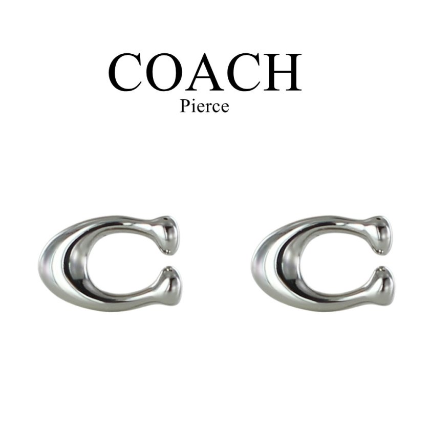 COACH コーチ ピアス レディース Cロゴ シルバー 小ぶり スタッド