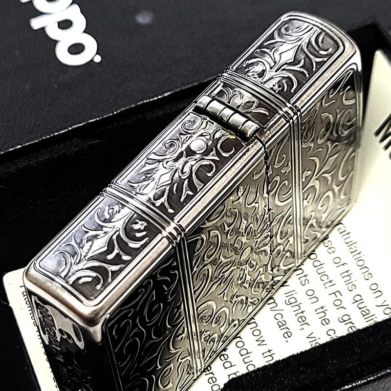ZIPPO ライター アラベスク ジッポ シルバー 4面精密彫刻 かっこいい