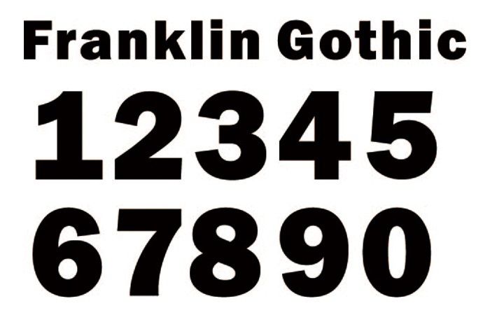 ☆木製数字キーホルダー☆（FranklinGothic） 【ナンバー札】【木札 