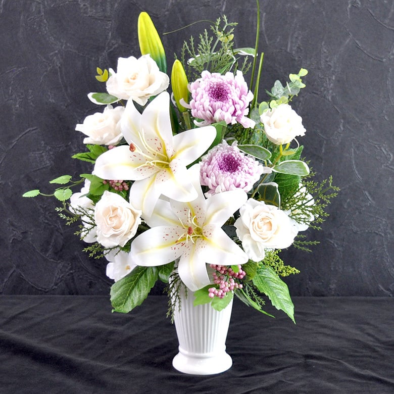 送料無料 お供え花 仏花 花 プリザーブドフラワー×アーティフィシャル