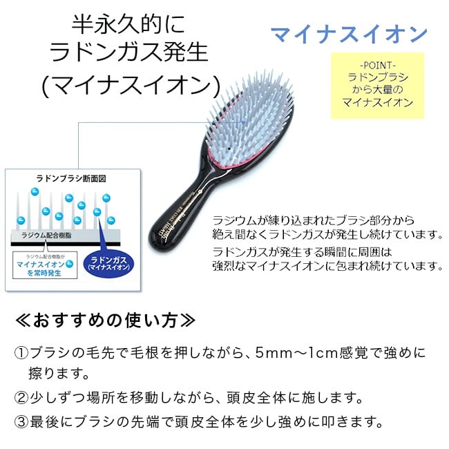 エナジーラドンブラシ ヘッドブラシ ER-100B[マイナスイオンブラシ