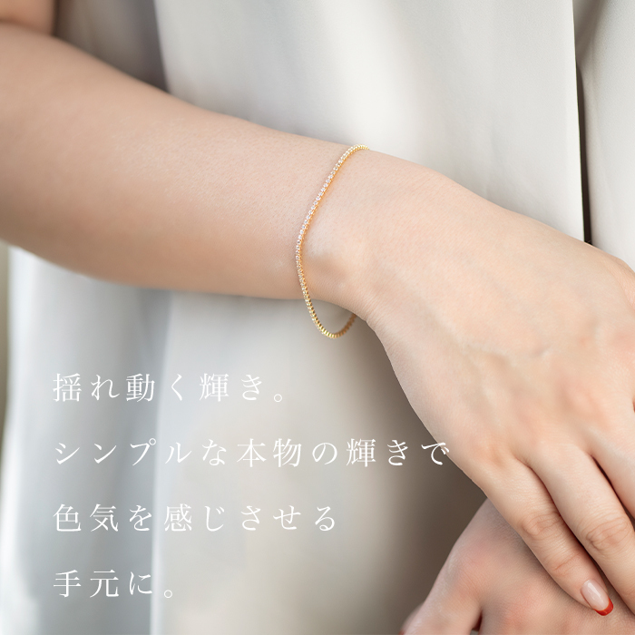 1.2ctUP ダイヤモンド テニスブレスレット Pt900 K18 PG 送料無料