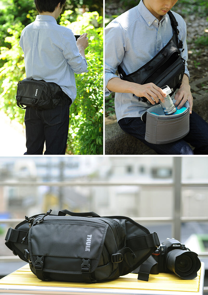 THULE システムカメラ用ボディバッグ COVERT CSC SLING ダークシャドウ