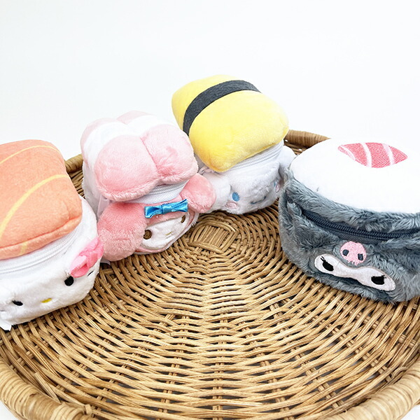 サンリオ ハローキティ ぬいぐるみポーチ 寿司 小物入れ メイク入れ